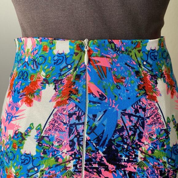 Sister Jane sz S abstract bright‎ neon mini skirt NWOT - Picture 5 of 8